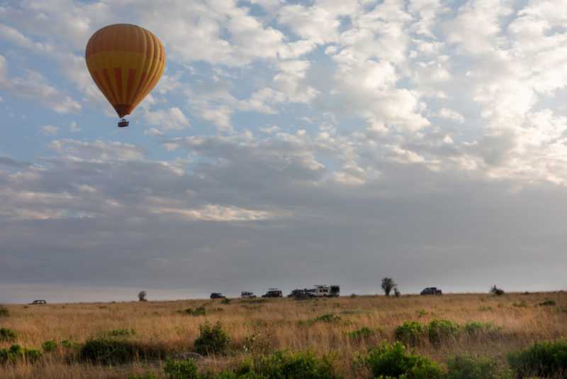 Massai Mara Landschaft mit Ballon