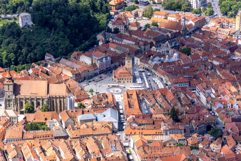 Blick auf den Piața Sfatului