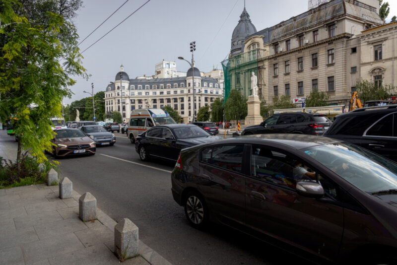Verkehr in der Innenstadt von Bukarest