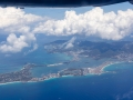 Blick auf den Flughafen von Sint Maarten