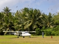 Ankunft auf Bird Island, Vulcan Air P68C Aircraft
