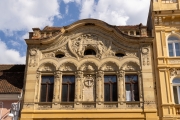 Brașov, Altstadt, Baumüller Schuhwarenhaus zum Goldenen Hammer