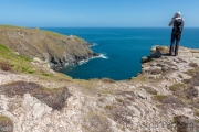 Blick zum Südleuchtturm, Westküste, Lundy