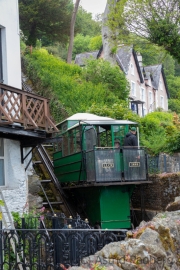 Lynton Cliff Railway, Blick vom Coast Path