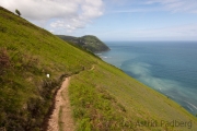 Coast Path Richtung Foreland, Blick zurück auf Lynton/Lynmouth