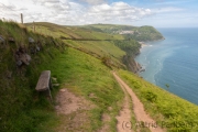 Coast Path Richtung Foreland, Blick zurück auf Lynton/Lynmouth