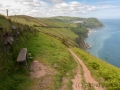 Coast Path Richtung Foreland, Blick zurück auf Lynton/Lynmouth