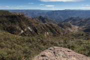 Blick auf Hängebrücke, Posada Barrancas