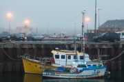 Stromness im Abendnebel