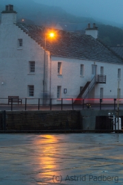 Stromness im Abendnebel