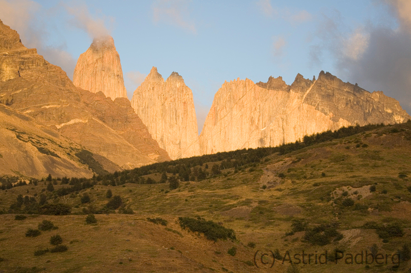 Torres del Paine bei Sonnenaufgang